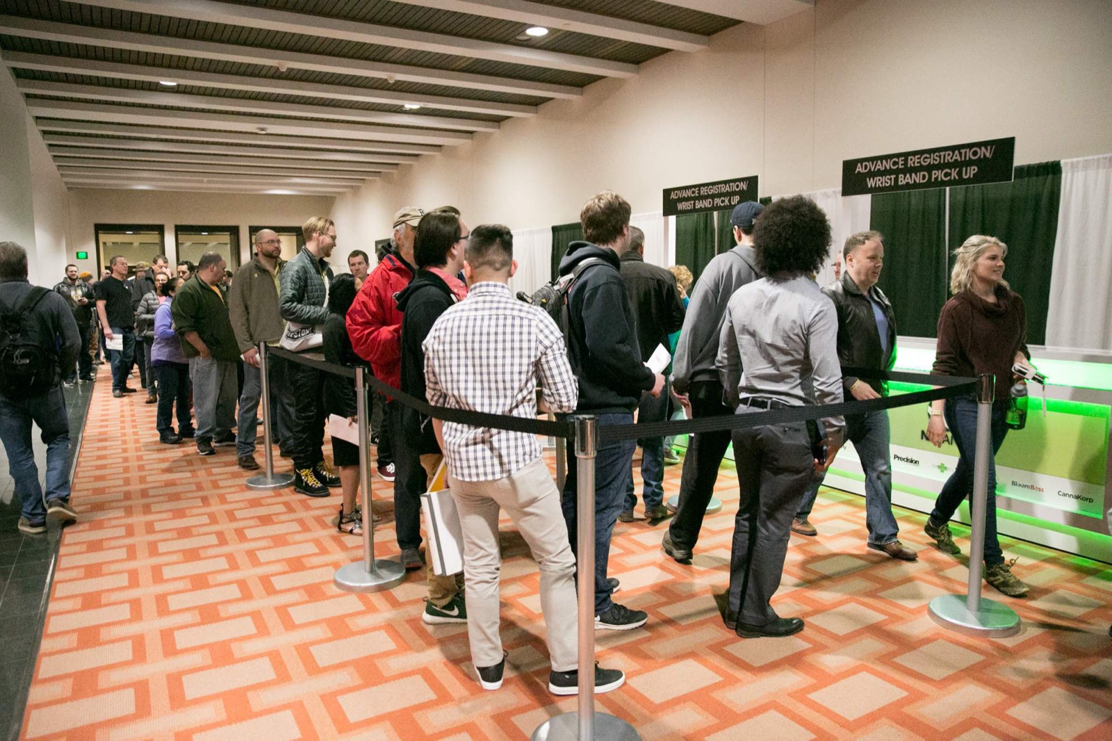 The registration line at a NECANN convention